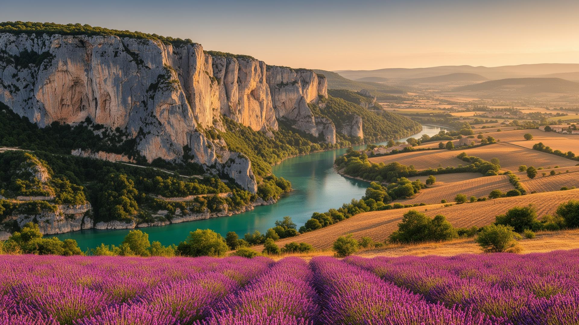 Paysage de la Vallée du Rhône, zone d'intervention débarras en Isère, Drôme et Ardèche