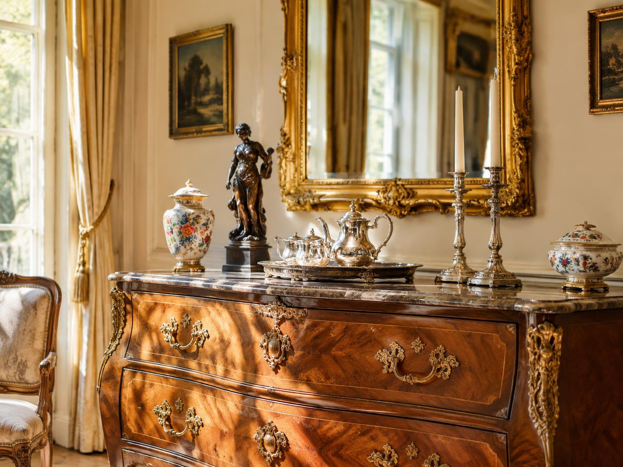 Estimation de meubles anciens, bronze et argenterie avant un débarras gratuit avec rachat