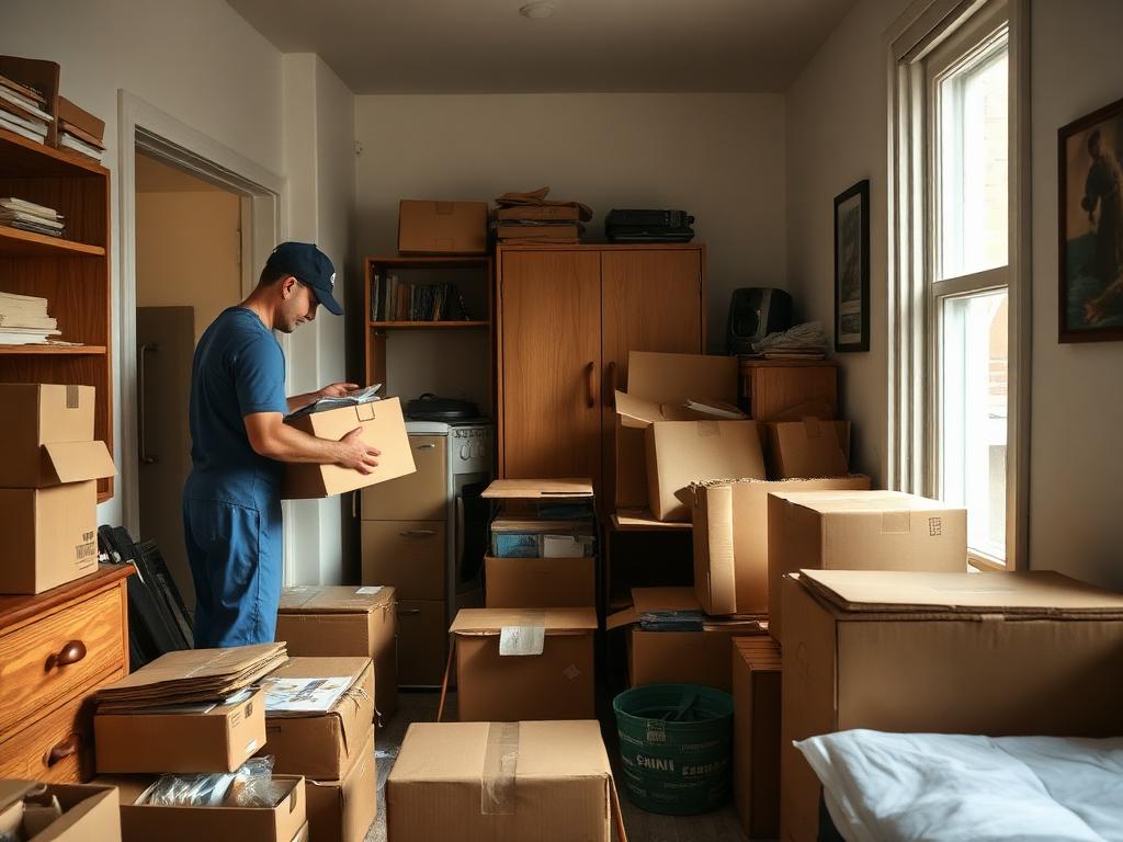 Appartement de succession en cours d'inventaire et de vidage