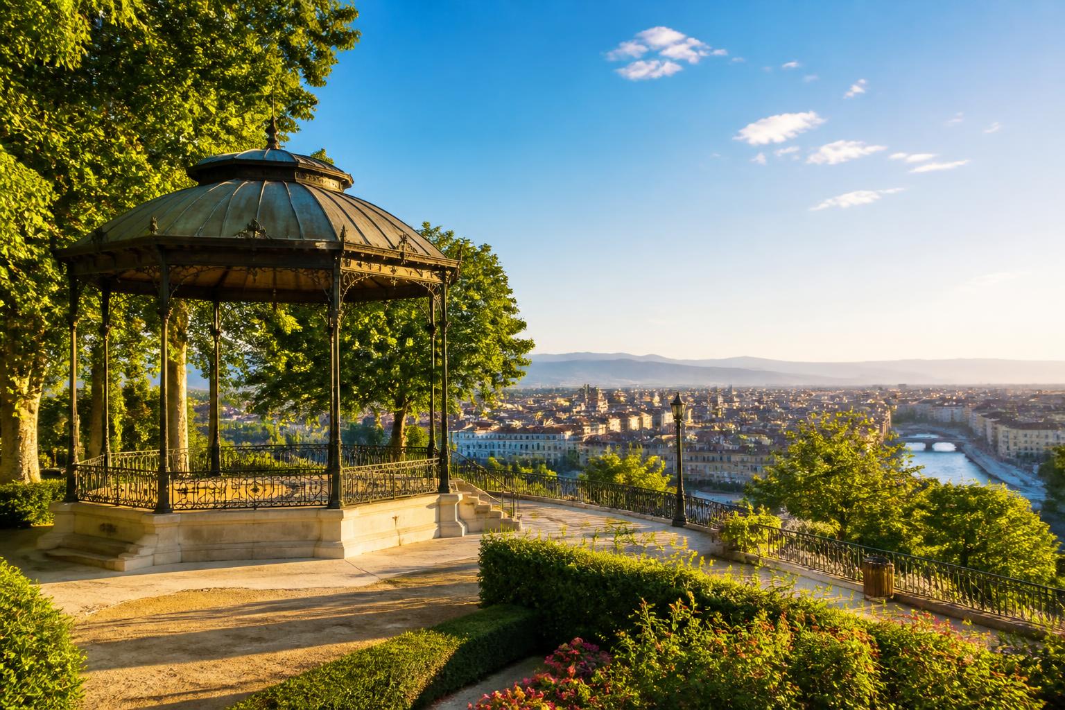 Vue panoramique de Valence et du Kiosque Peynet dans la Drôme (26) — secteur d'intervention débarras et vide-maison Tout Débarras